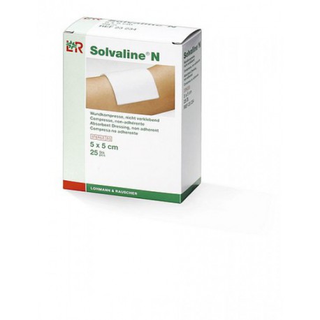 Solvaline® N Compresse faiblement adhérente 5 x 5 cm, sterile