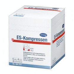 ES-compresses de gaze, 5 x 5 cm, 25 x 2 pc