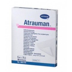 compresses imprégnées d'un excipient gras  5/5 cm10 pcs