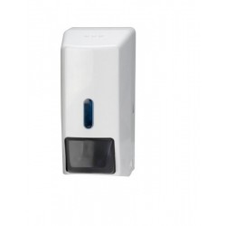 distributeur savon mural platique blanc 250 x 120 x 100 mm 750 ml