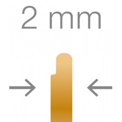 RUCK® Goldstadt ortonyxies avec 2 coté en demi boucle , Gr 12 mm, épaisseur 0,1