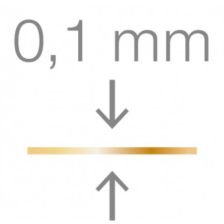 RUCK® Goldstadt ortonyxies avec un coté en demi boucle , Gr 17 mm, épaisseur 0,1
