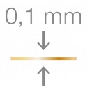 RUCK® Goldstadt ortonyxies avec un coté en demi boucle , Gr 20 mm, épaisseur 0,1