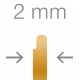 RUCK® Goldstadt ortonyxies avec un coté en demi boucle , Gr 15 mm, épaisseur 0,15