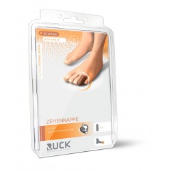 RUCK® DRUCKSCHUTZ embout de protection pour orteil en gel et revetement tissu ideale pour les diabetiques moyen 13 mm 6 pcs