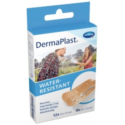 DermaPlast® Water-resistant Pansement adhésif hypoallergénique étanche à l’eau et aux impuretés 20 Strips