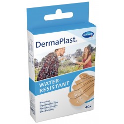 DermaPlast® Water-resistant Pansement adhésif hypoallergénique étanche à l’eau et aux impuretés 40 Strips