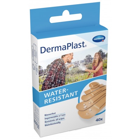 DermaPlast® Water-resistant Pansement adhésif hypoallergénique étanche à l’eau et aux impuretés 40 Strips