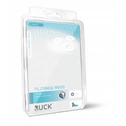 RUCK® Druckschutz anneaux en feutre blanc/petit, 10 pcs