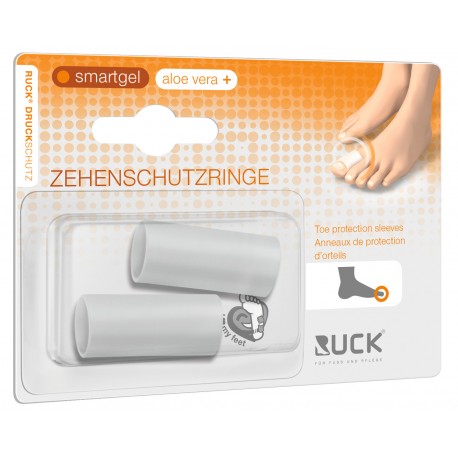 RUCK® DRUCKSCHUTZ anneau protection de pression pour orteil en gel  + additif naturel hydratant 2pcs 12 mm