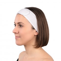 RUCK COSMETICS bandeau  de protection avec velcro blanc lavable