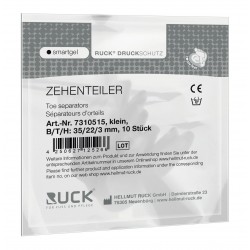 RUCK® DRUCKSCHUTZ separateur d'orteil ideale pour cor et irritation de la peau petit 35/22/3 mm